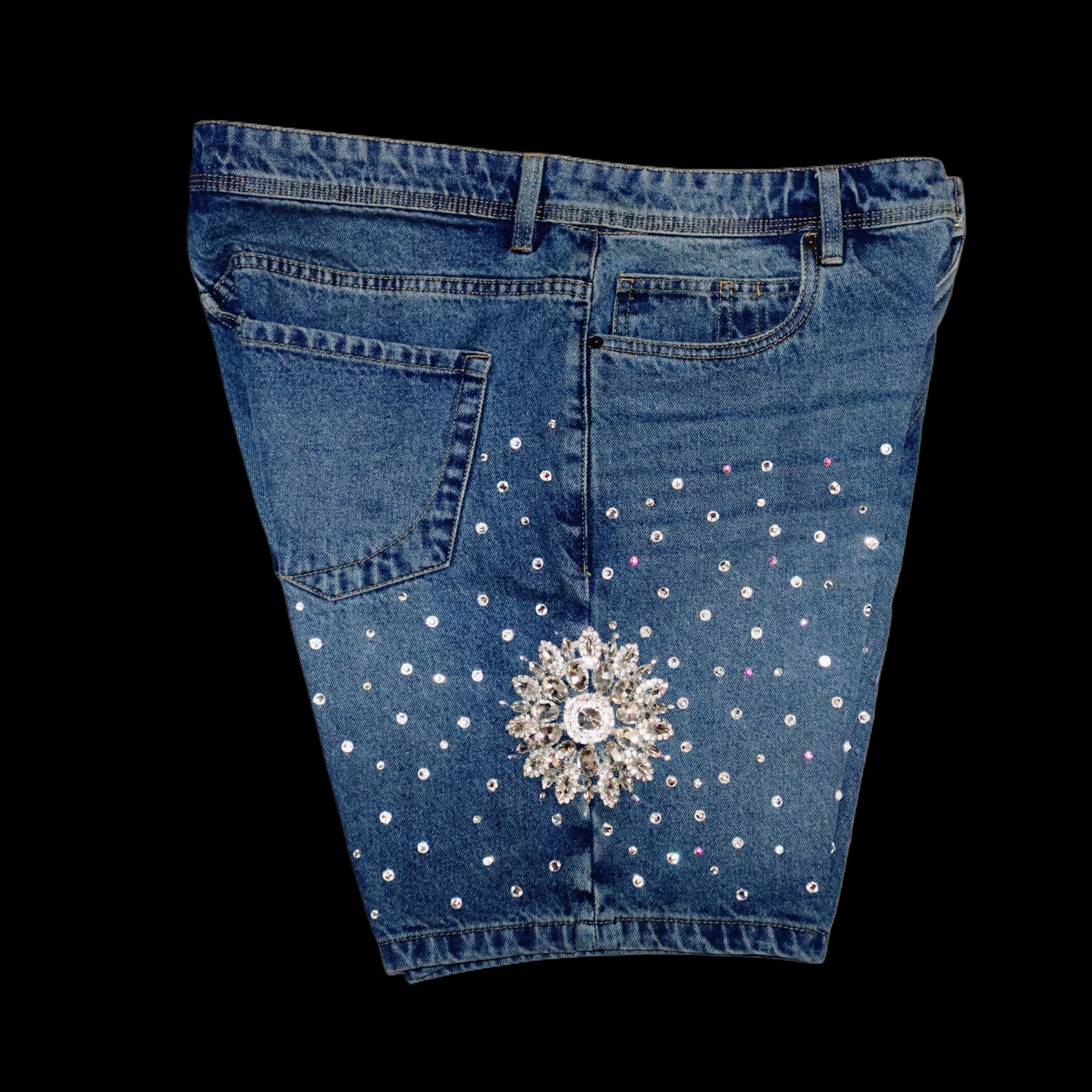 KP: Crystal Denim Jeans Shorts {size 34}