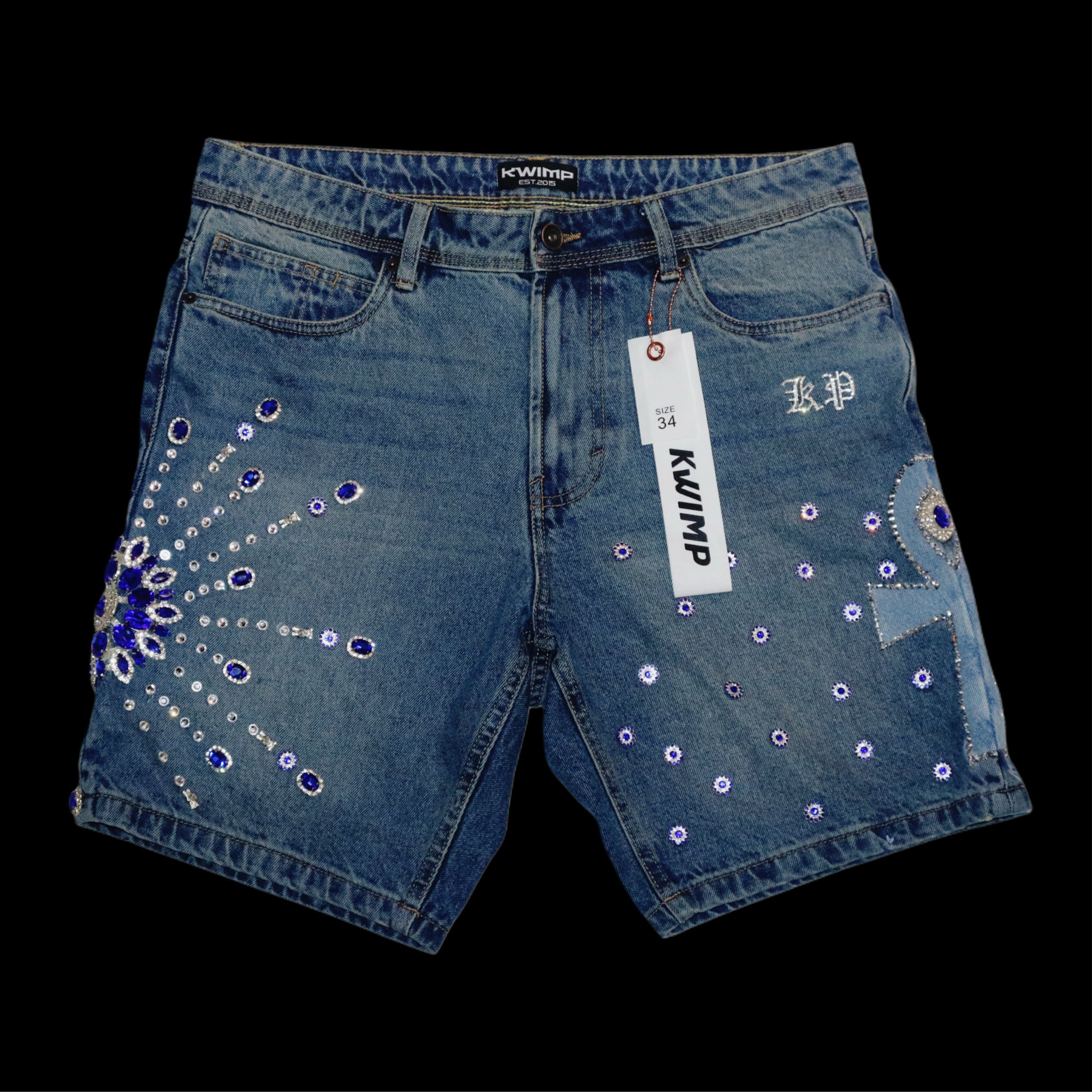 KP: DUBAI Sapphire Denim Jeans Shorts {size 34}