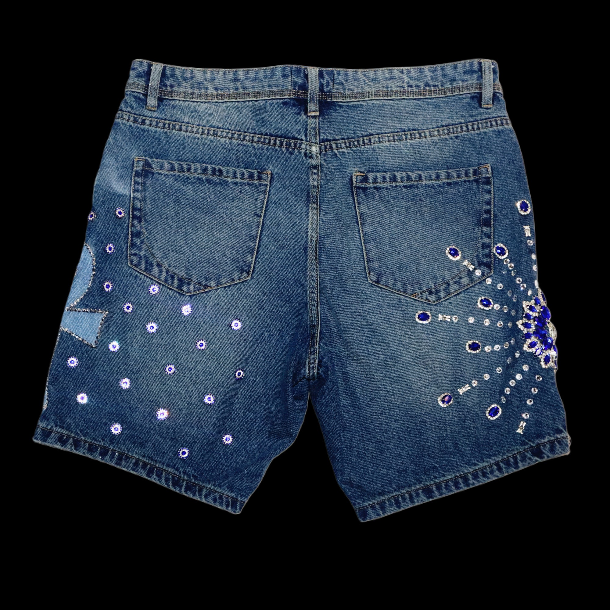 KP: DUBAI Sapphire Denim Jeans Shorts {size 34}