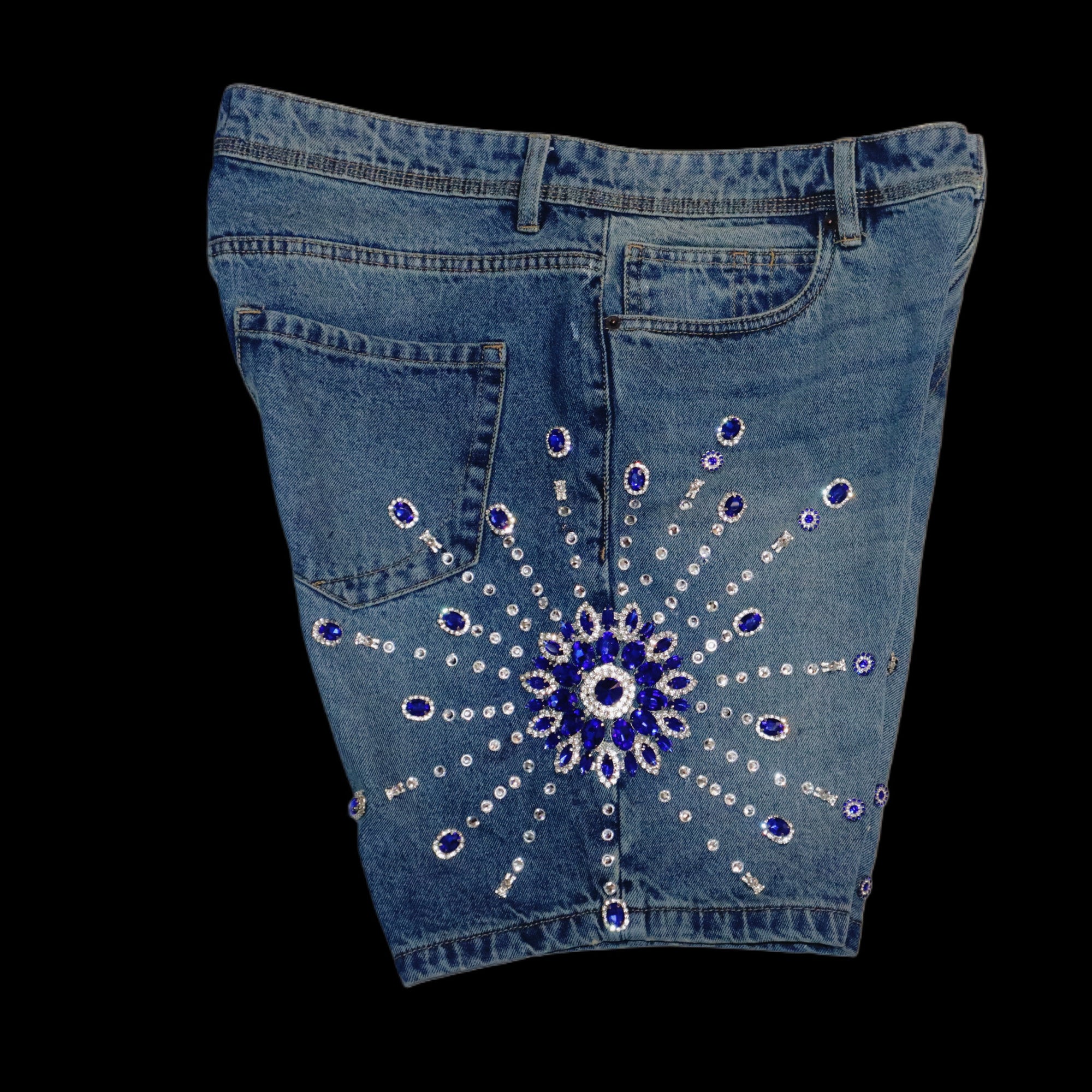 KP: DUBAI Sapphire Denim Jeans Shorts {size 34}