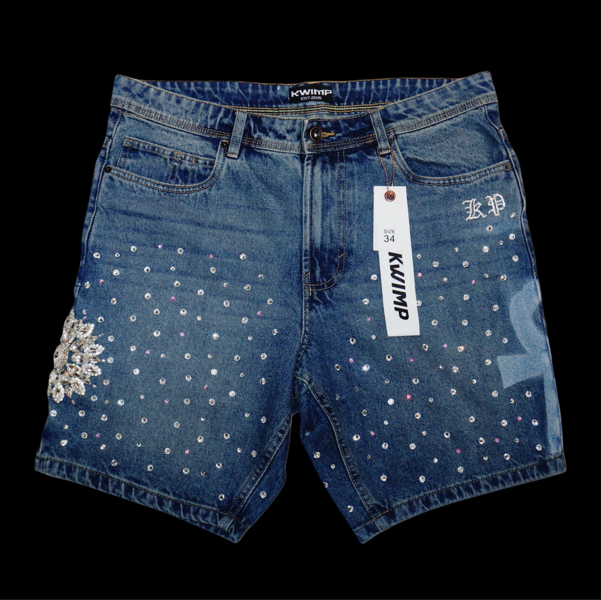 KP: Crystal Denim Jeans Shorts {size 34}