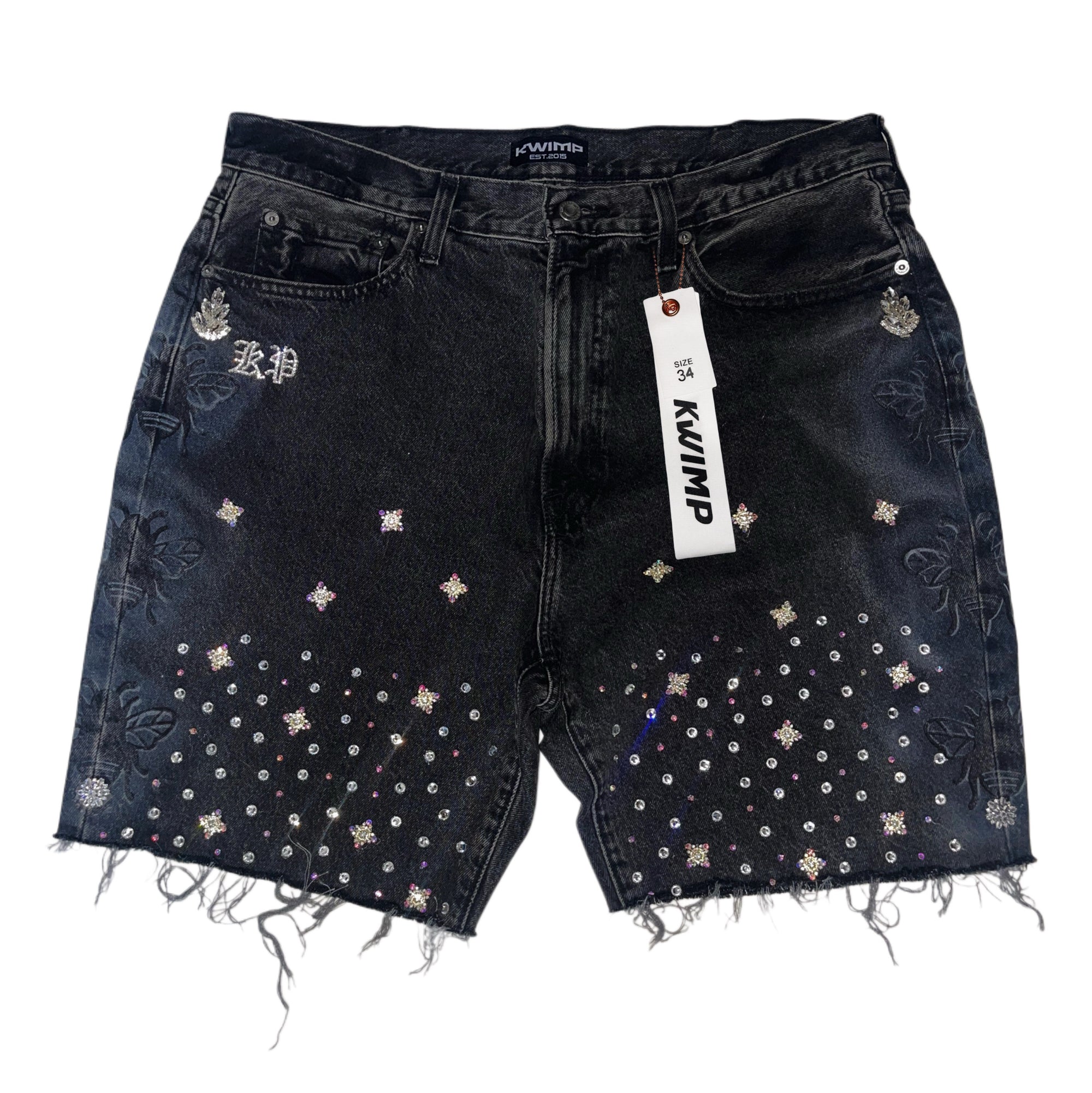 KP: Galaxy Star Crystals Demin Jean Shorts {Size 34}