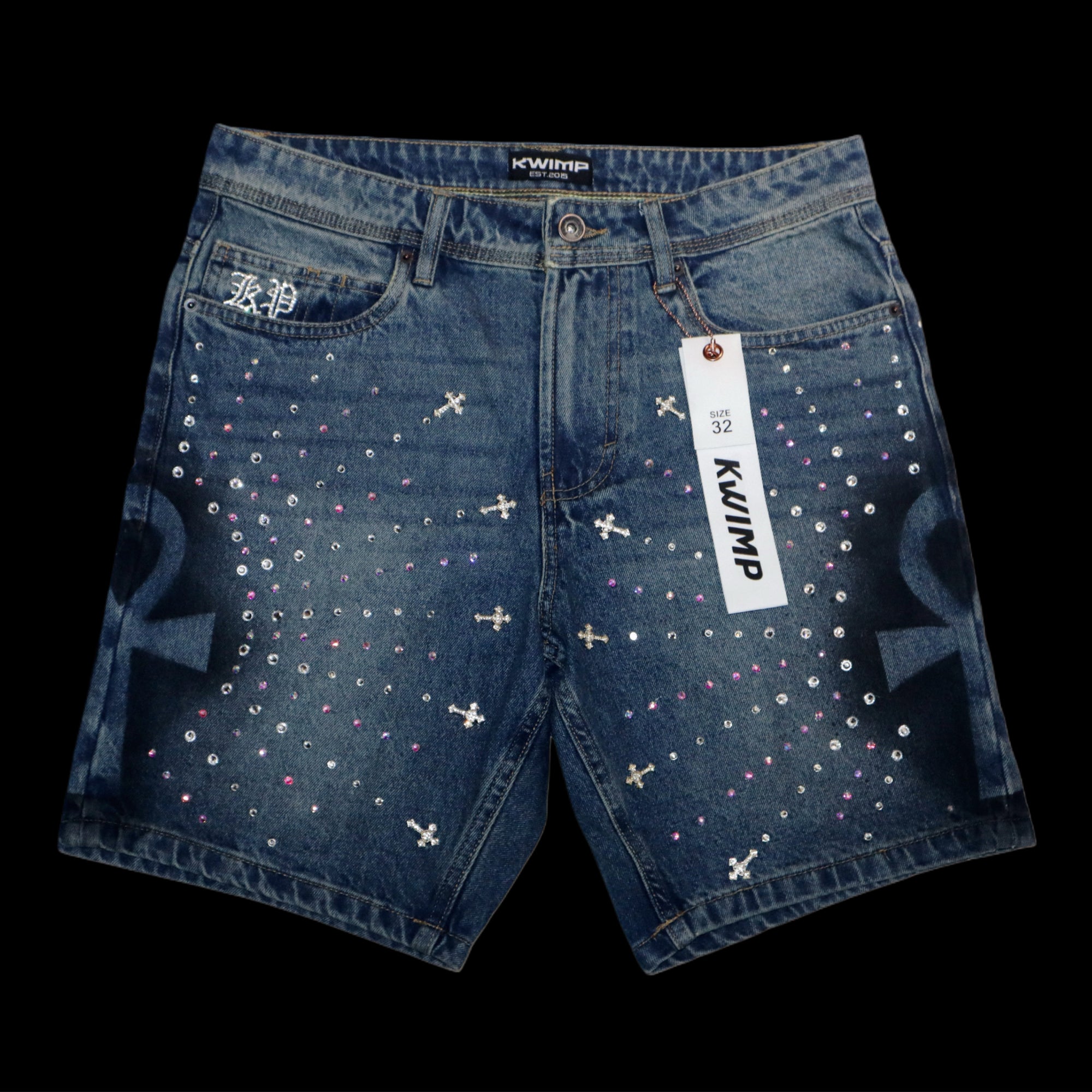KP:Dark Mode Denim Jeans Shorts {size 32}