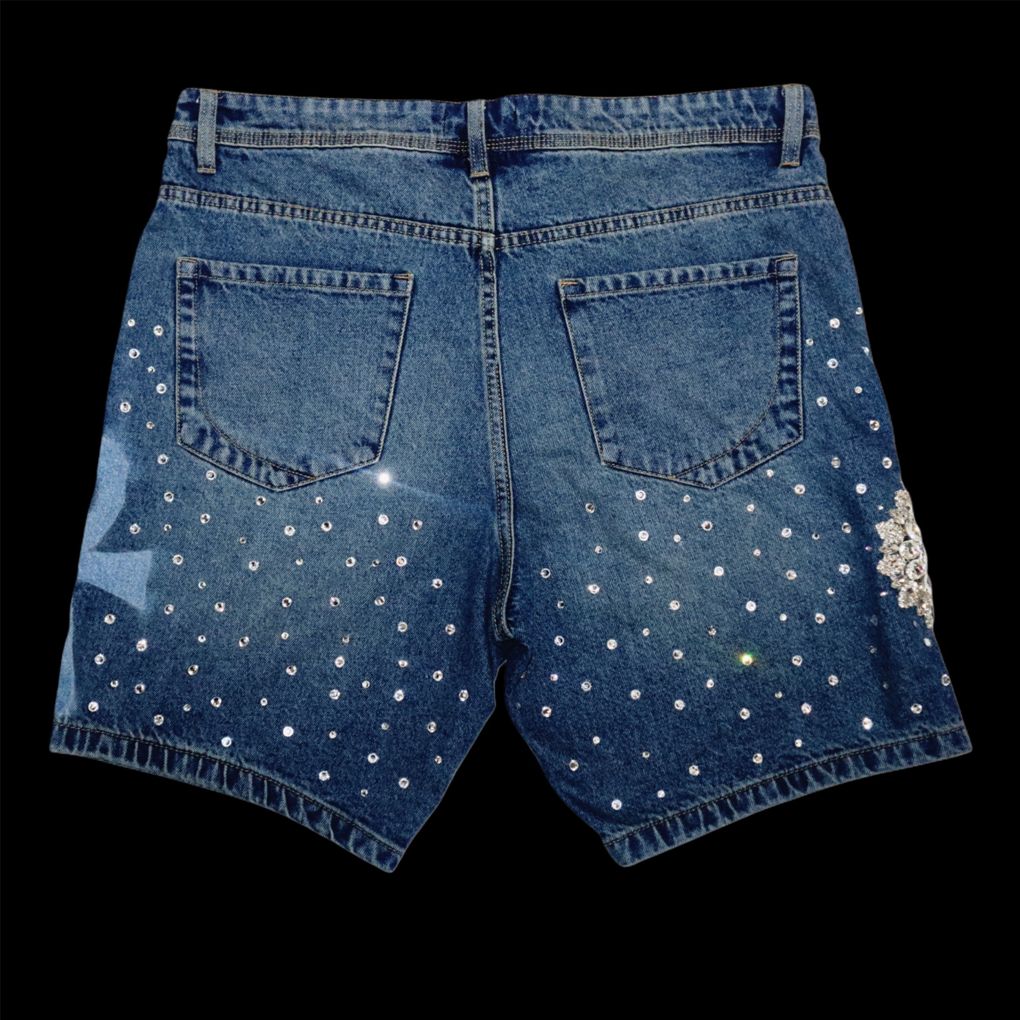 KP: Crystal Denim Jeans Shorts {size 34}