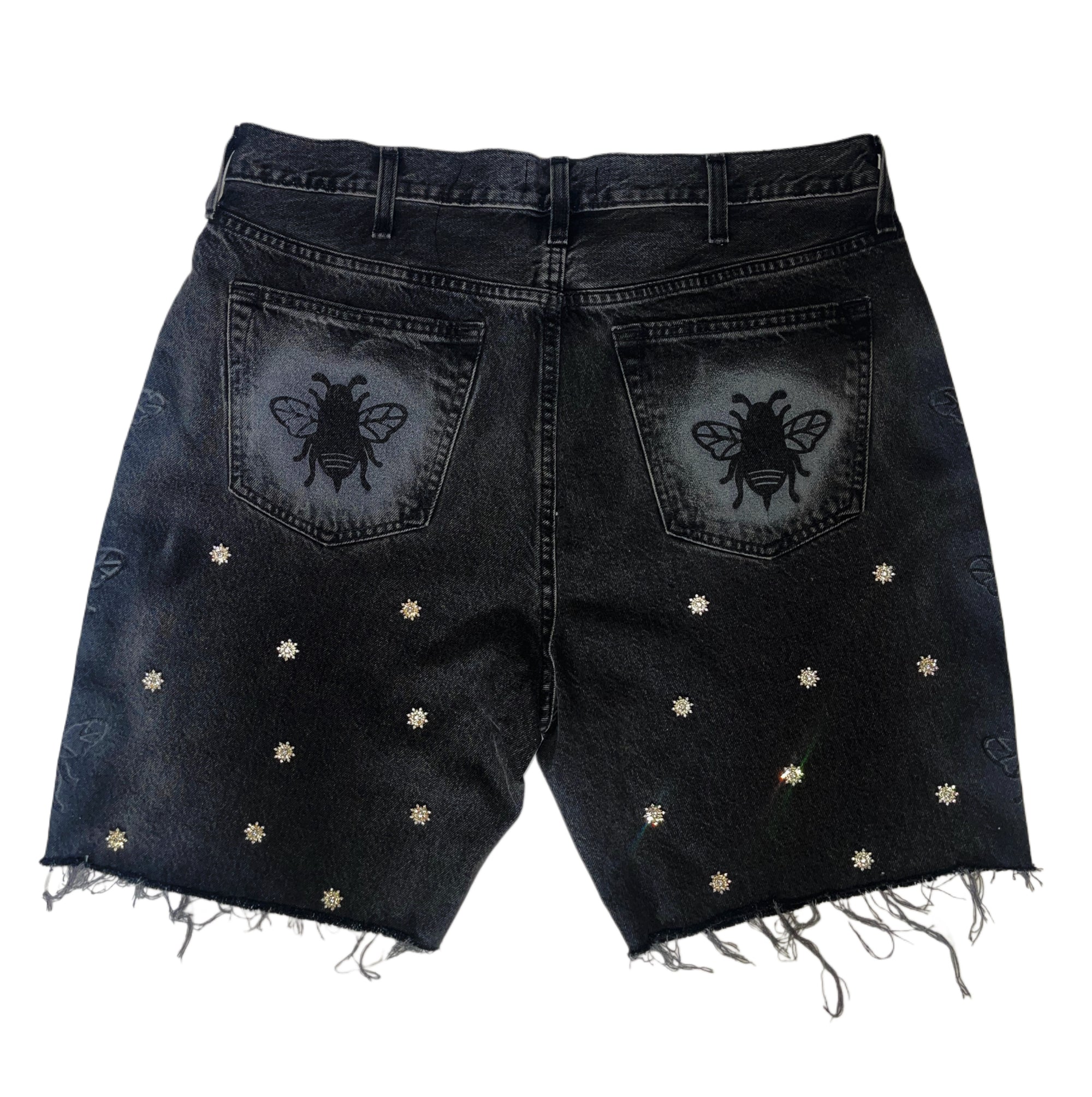 KP: Galaxy Star Crystals Demin Jean Shorts {Size 34}