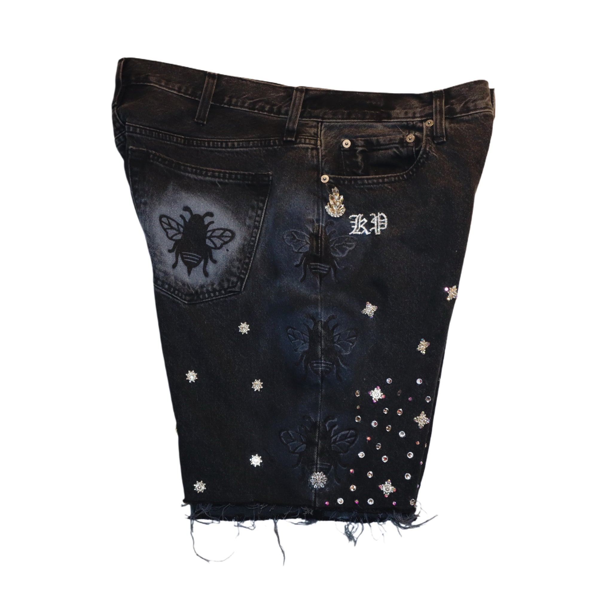 KP: Galaxy Star Crystals Demin Jean Shorts {Size 34}
